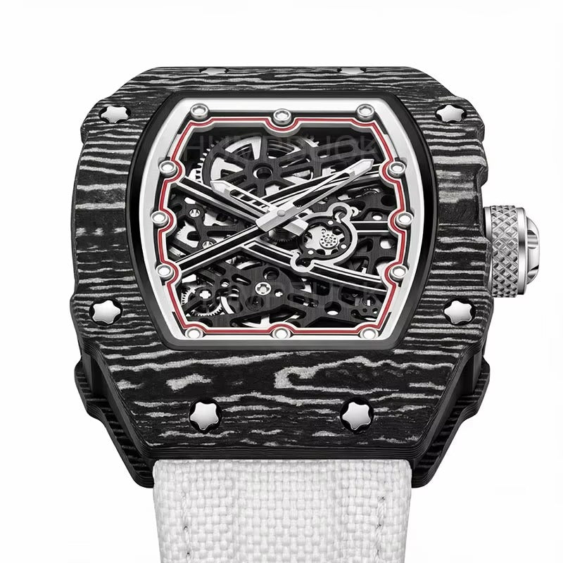 RICHARD MILLE RM67-02 Men’s Ultra-Thin Barrel Watch with Nylon Strap – Minimalist Quartz Timepiece