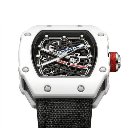 RICHARD MILLE RM67-02 Men’s Ultra-Thin Barrel Watch with Nylon Strap – Minimalist Quartz Timepiece