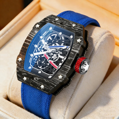 RICHARD MILLE RM67-02 Men’s Ultra-Thin Barrel Watch with Nylon Strap – Minimalist Quartz Timepiece