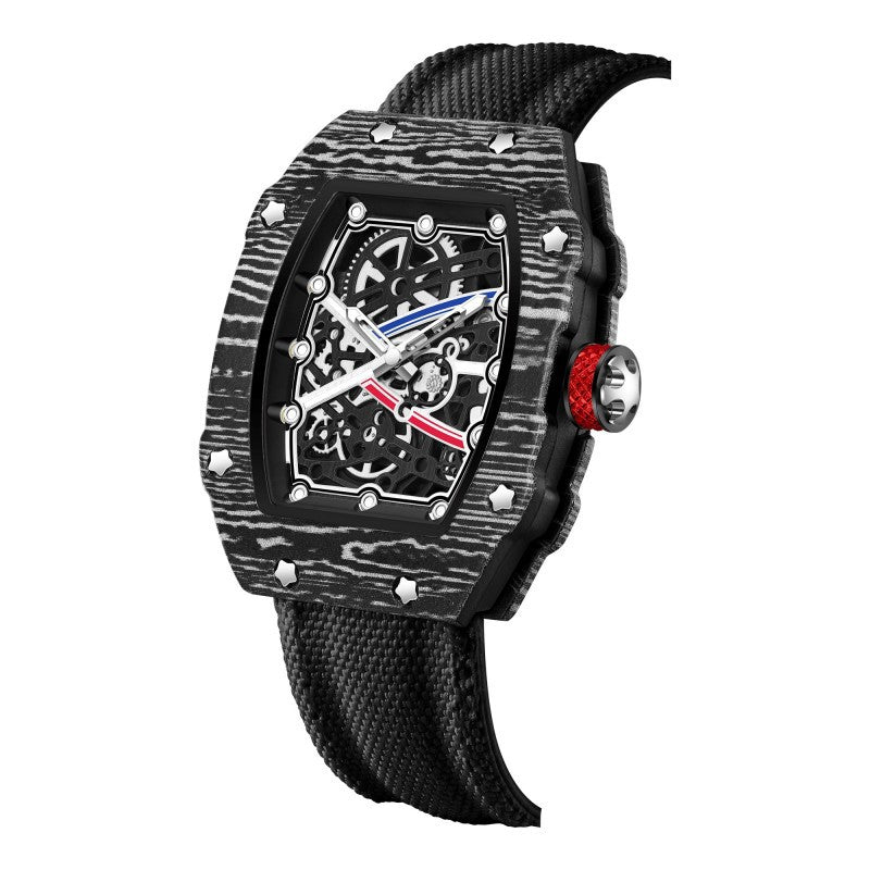 RICHARD MILLE RM67-02 Men’s Ultra-Thin Barrel Watch with Nylon Strap – Minimalist Quartz Timepiece