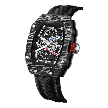 RICHARD MILLE RM67-02 Men’s Ultra-Thin Barrel Watch with Nylon Strap – Minimalist Quartz Timepiece