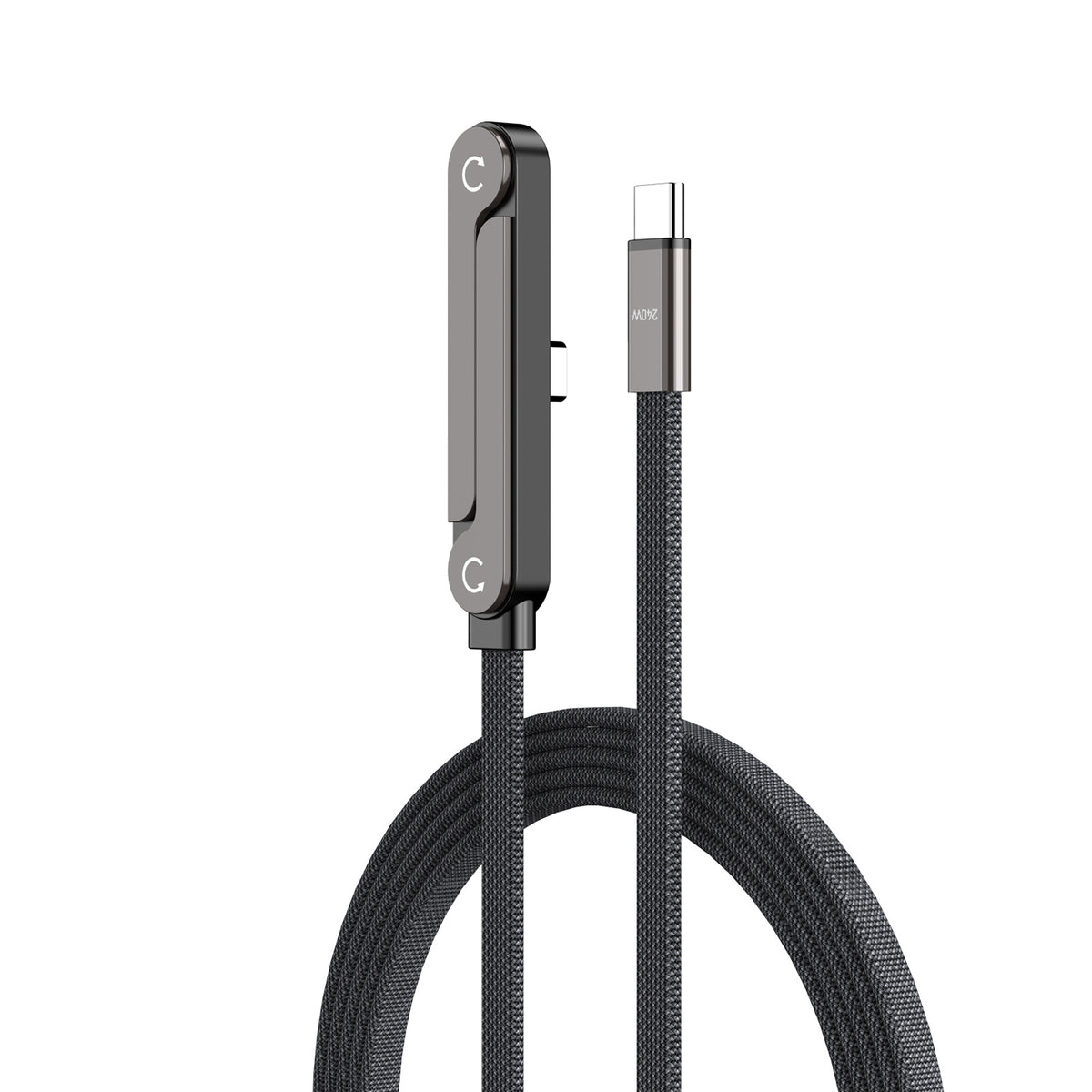 240W Fast Charging Dual USB-C Braided Zinc Alloy Cable for Tablets & Gaming