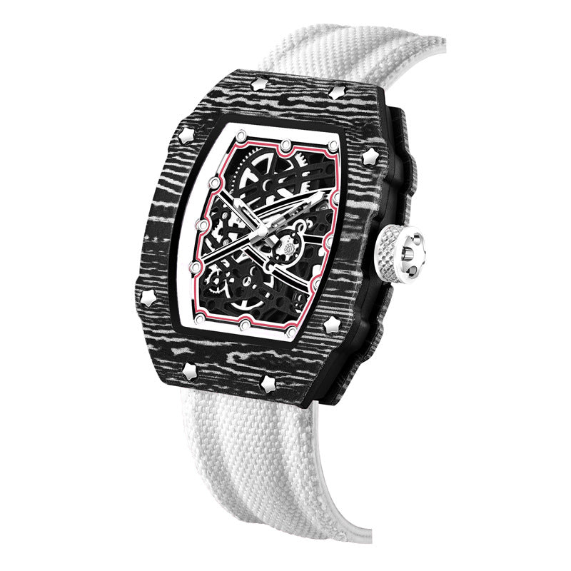 RICHARD MILLE RM67-02 Men’s Ultra-Thin Barrel Watch with Nylon Strap – Minimalist Quartz Timepiece
