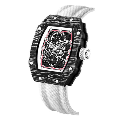 RICHARD MILLE RM67-02 Men’s Ultra-Thin Barrel Watch with Nylon Strap – Minimalist Quartz Timepiece