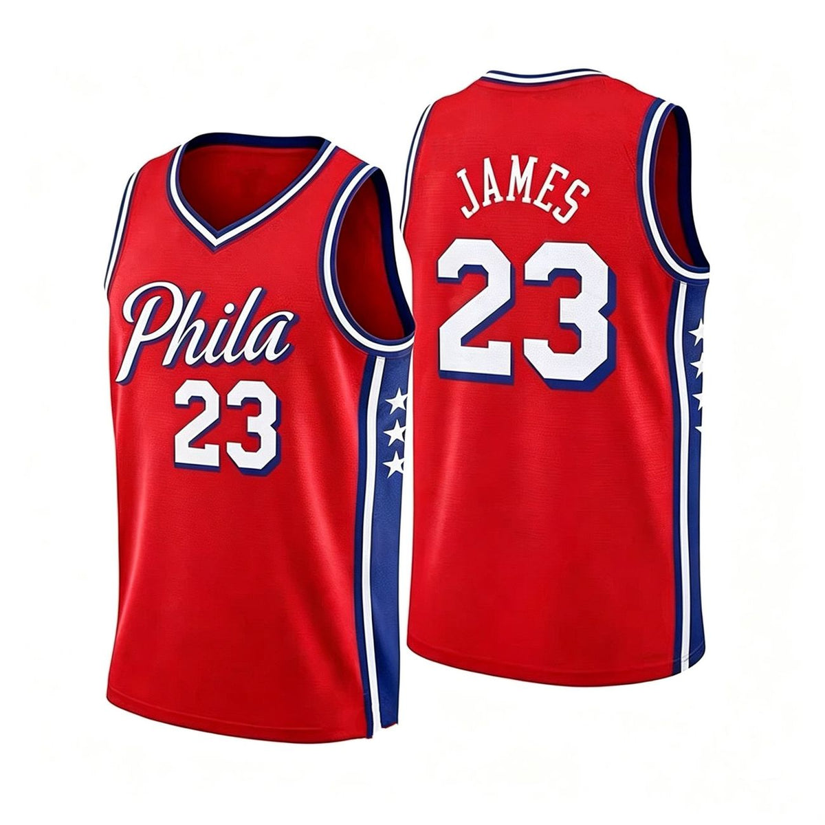 Unisex Basketball #23 James Philadelphia Team Swingman Jersey - Icon Edition - Royal