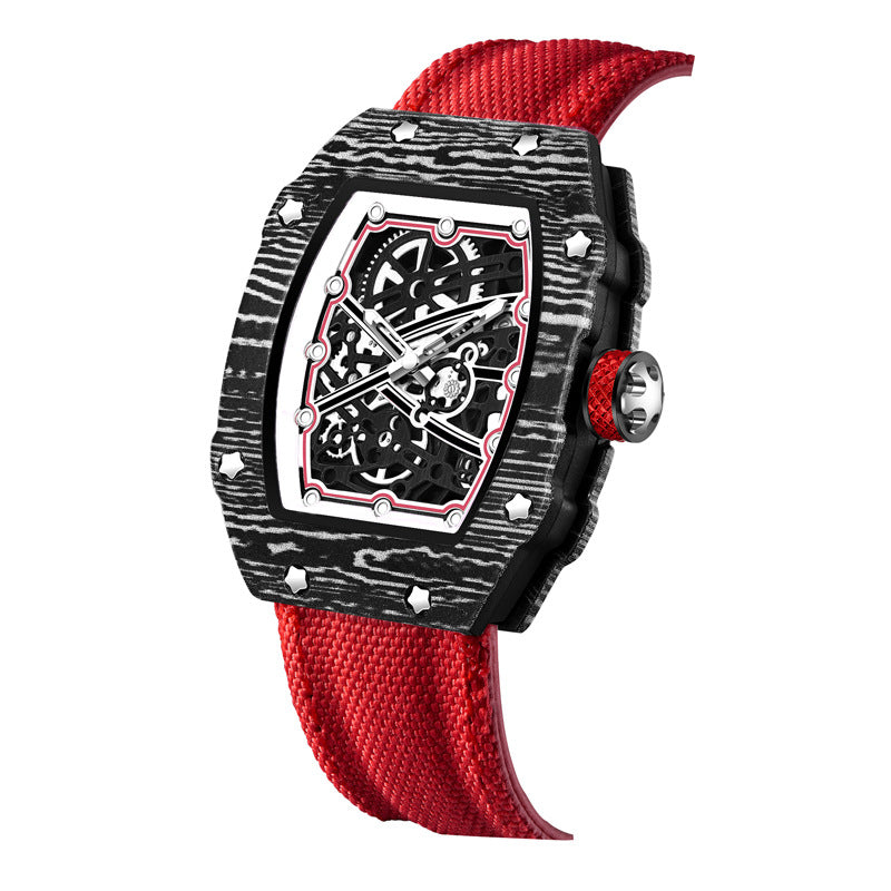 RICHARD MILLE RM67-02 Men’s Ultra-Thin Barrel Watch with Nylon Strap – Minimalist Quartz Timepiece