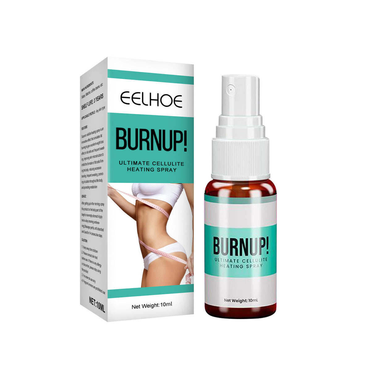 eelhoe body shaping spray slimming and firming big belly and thigh meat one spray show whole body qu fat thin body shaping spray