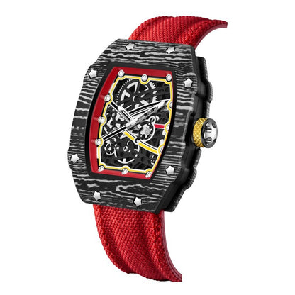 RICHARD MILLE RM67-02 Men’s Ultra-Thin Barrel Watch with Nylon Strap – Minimalist Quartz Timepiece