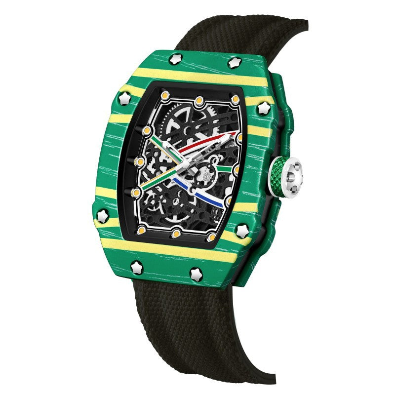 RICHARD MILLE RM67-02 Men’s Ultra-Thin Barrel Watch with Nylon Strap – Minimalist Quartz Timepiece