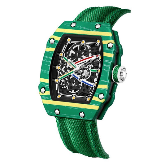 RICHARD MILLE RM67-02 Men’s Ultra-Thin Barrel Watch with Nylon Strap – Minimalist Quartz Timepiece
